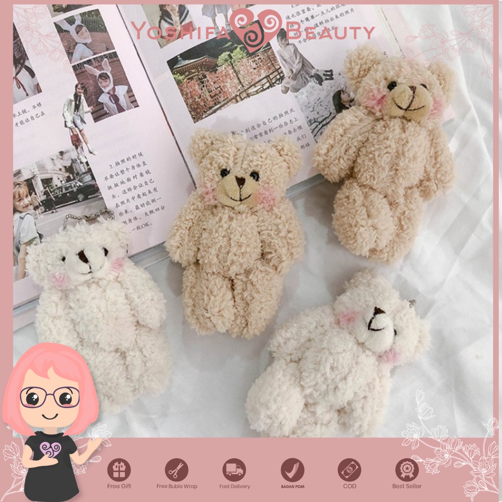 Gantungan Kunci Bentuk Boneka Beruang Lucu Aesthetik | Keychain Bear Korea | Gantungan Kunci Beruang Korea