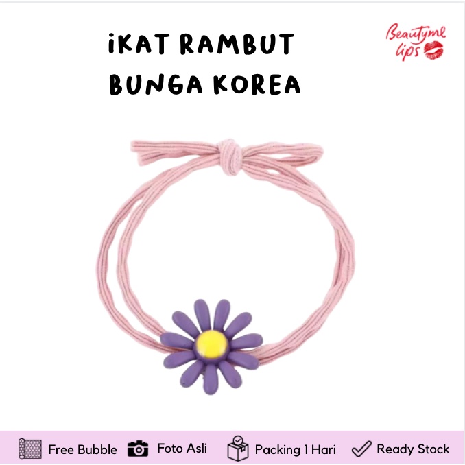 Ikat rambut bunga korea ecer