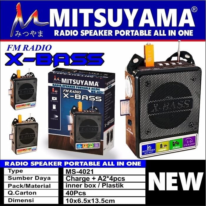 PROMO..Radio Speaker Portable AC DC All In One Mitsuyama MS-4021