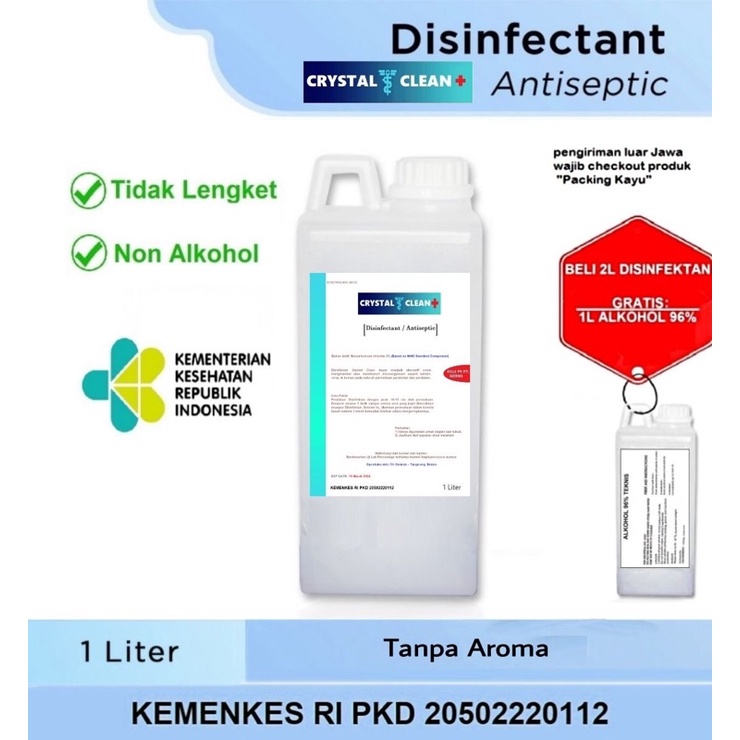 Cairan disinfectan disinfektan / antiseptic pembunuh virus &amp; kuman 1L