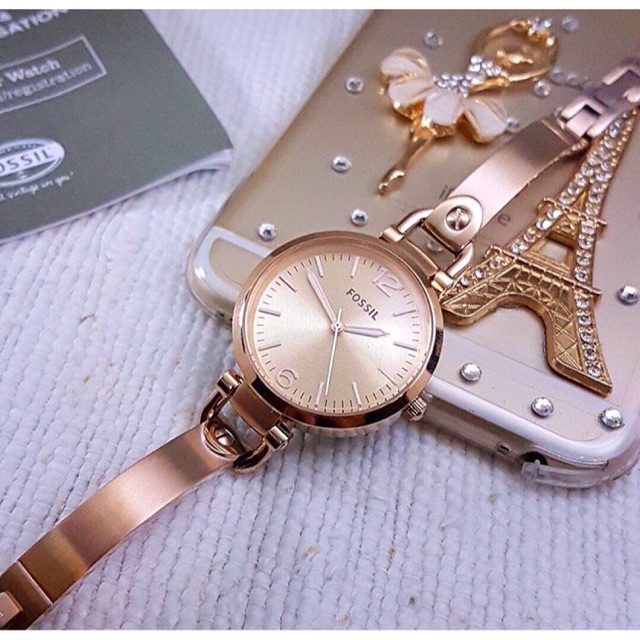 Fossil georgia in rosegold