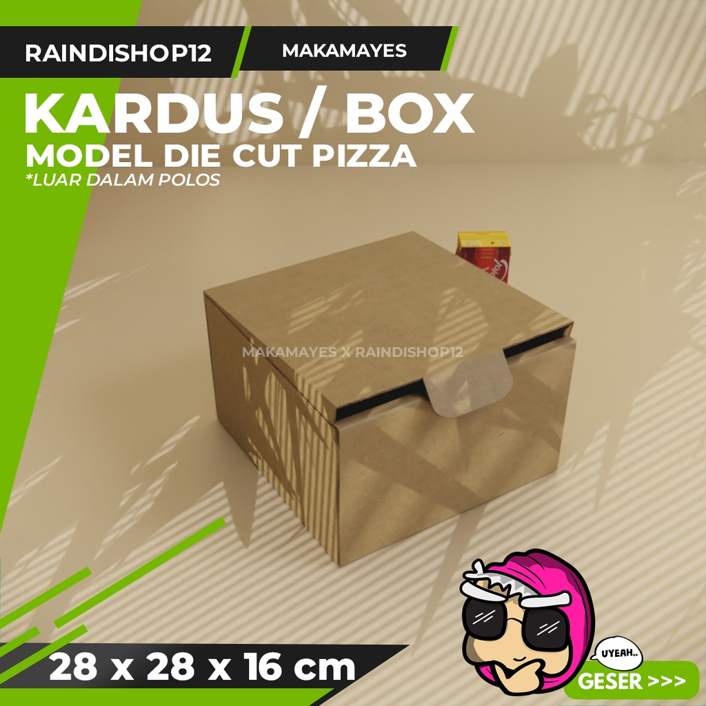 

(MIN 5 PCS) BOX 28 X 28 X 16 CM KARDUS DIE CUT PIZZA KEMASAN PACKAGING KADO
