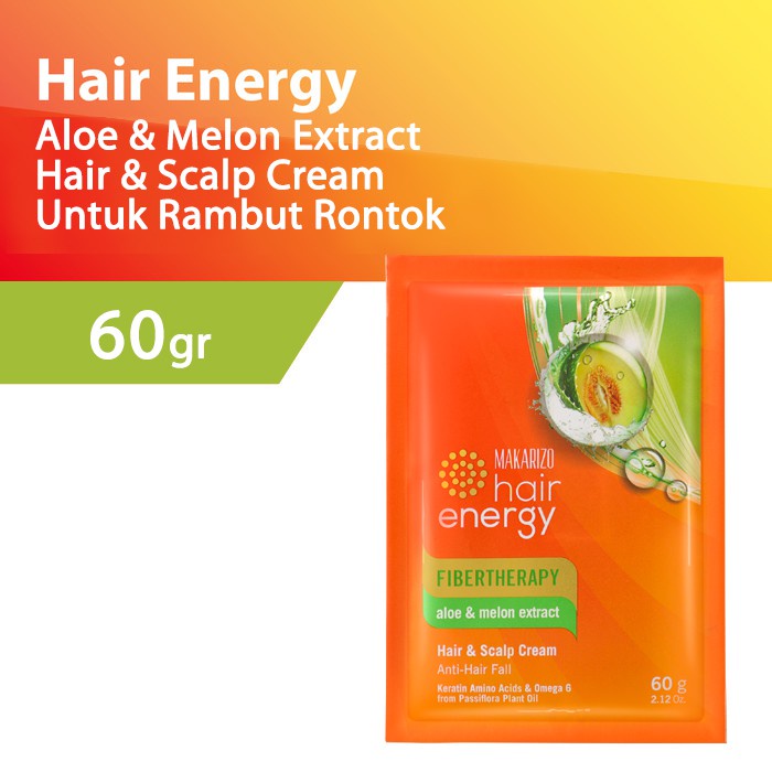 MAKARIZO Hair Energy Fibertherapy Hair &amp; Scalp Creambath 15gr 30gr 60gr - HAIR CREAMBATH SACHET