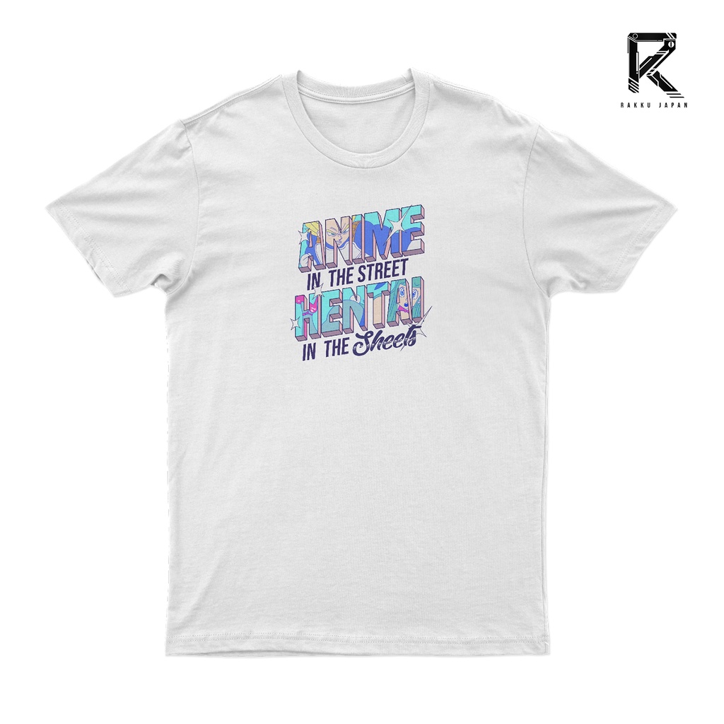 Kaos Pria Kaos Cotton 24s Anime Jepang ANIME IN THE STREET HENTAII Original RAKKU JAPAN