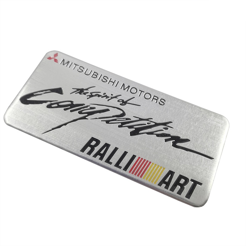 1pc Stiker Emblem Logo Ralliart Bahan Aluminum Untuk Dekorasi Mobil MITSUBISHI Ralliart