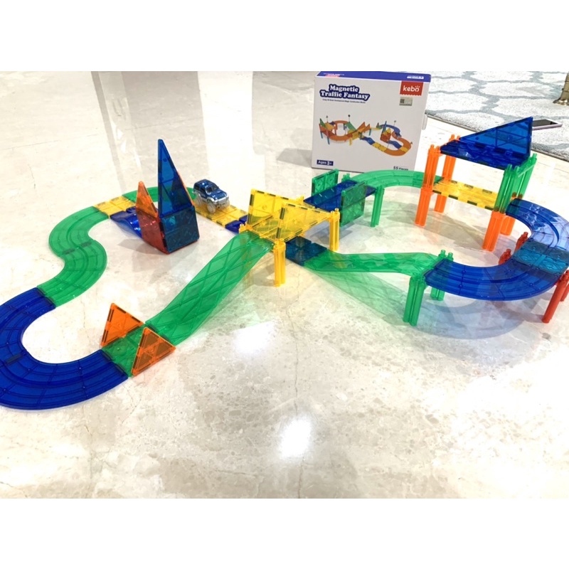 magnetic tiles car track (55pcs)
