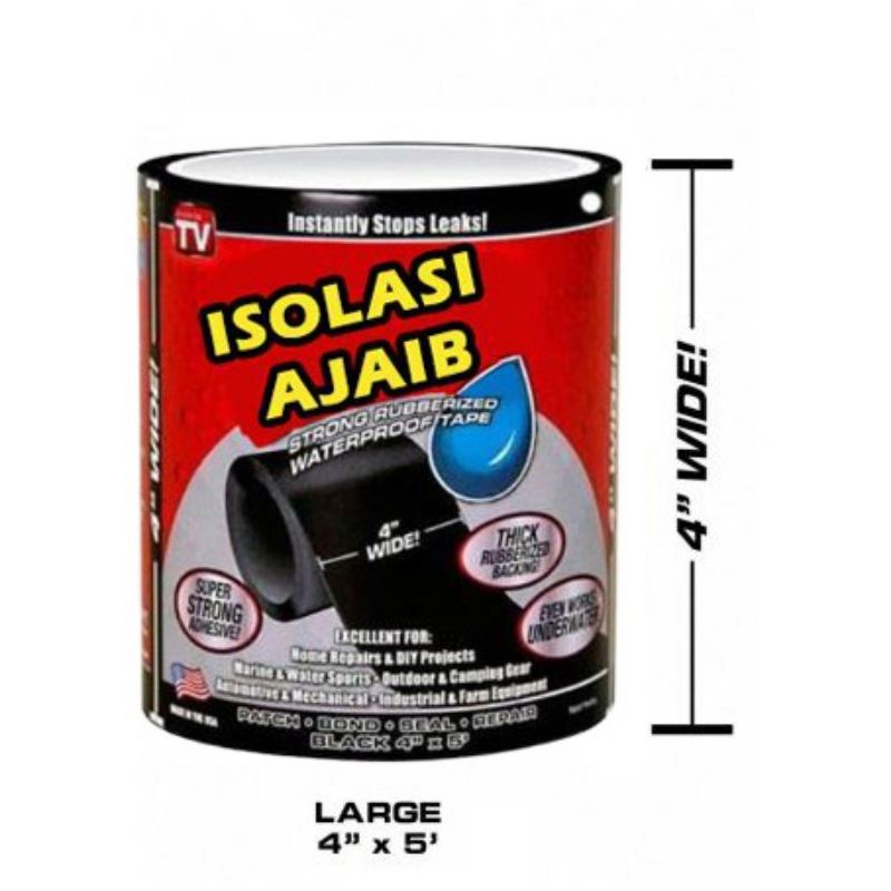 Isolasi Ajaib Lakban Anti Bocor // Flextape Super Kuat Anti Air Rubberized Waterproof Magic