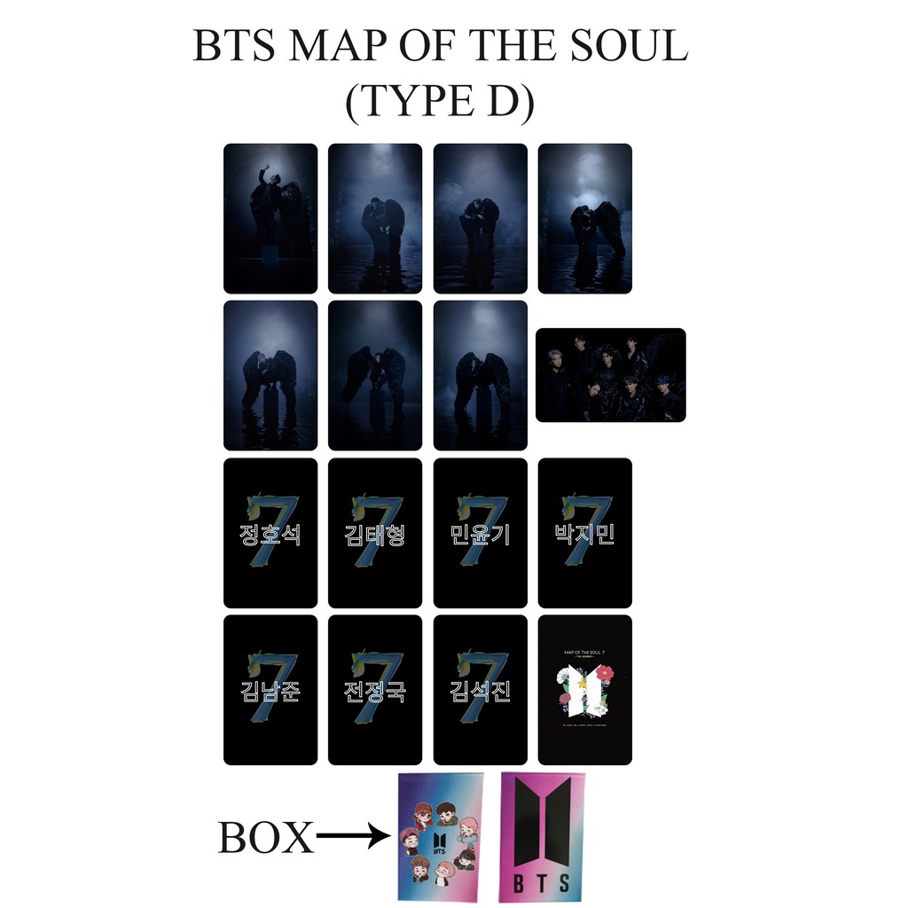 PHOTOCARD MAP OF THE SOUL 7 BTS / BTS MAP OF THE SOUL 7 PHOTOCARD (TYPE D)