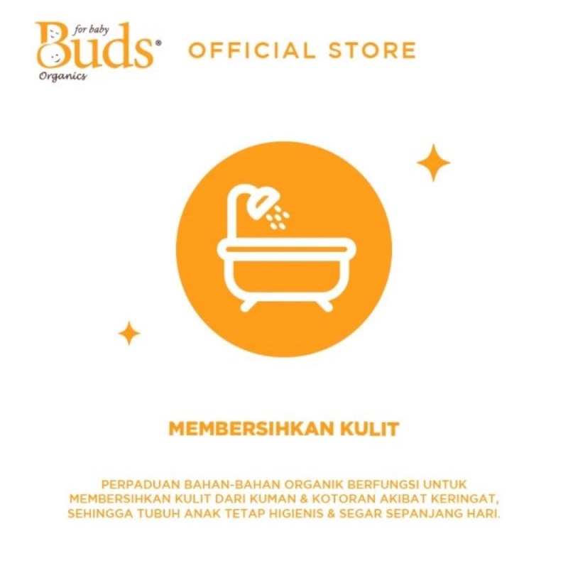 Buds Organics Shower Gel For Kids 350 ml - Sabun Mandi Cair Untuk Anak