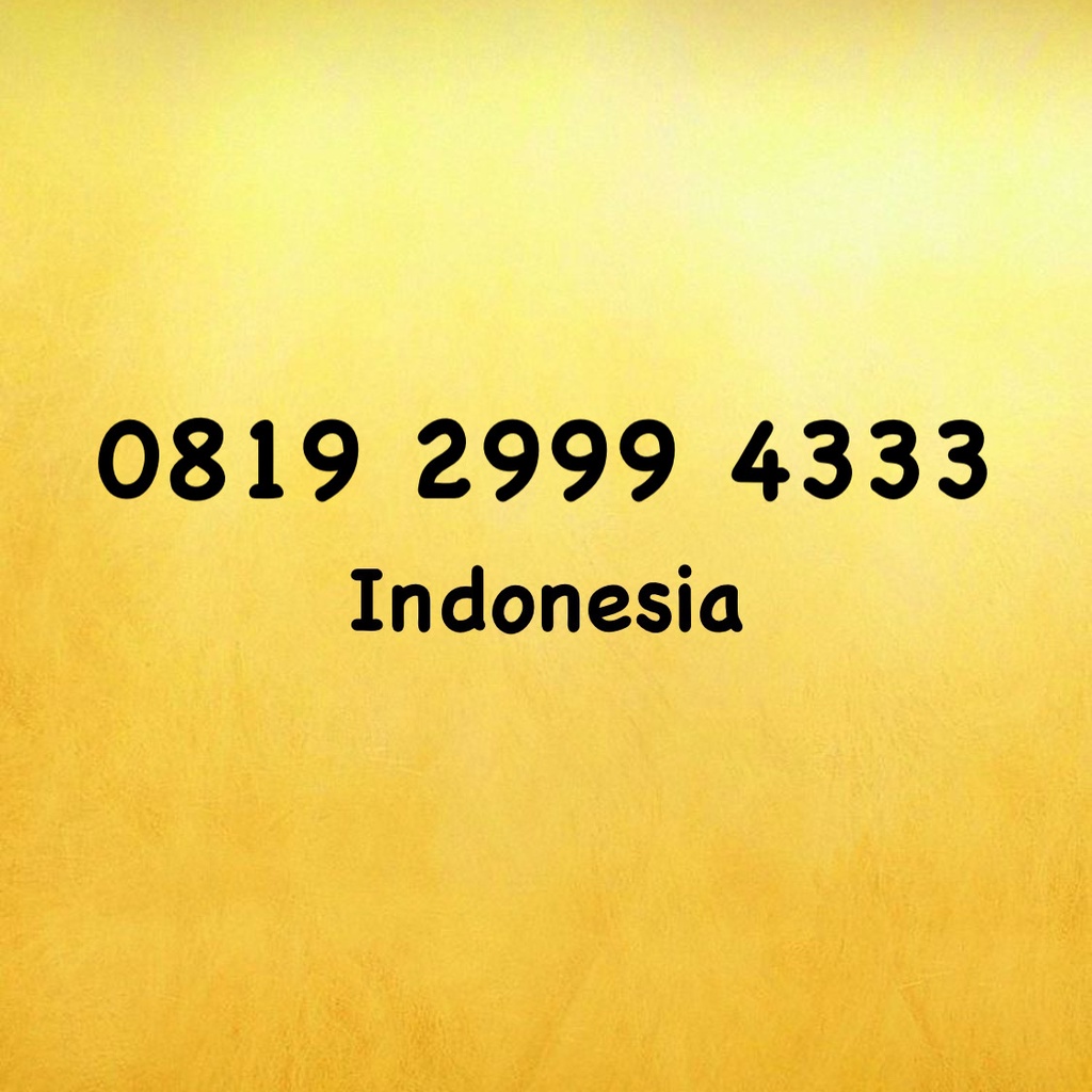 Nomor Cantik XL Bebas Triple A - 333 - 999 - 0819 2999 4333