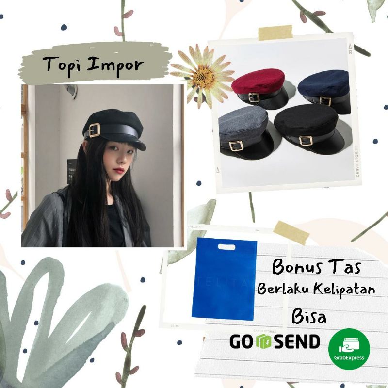 Topi Wanita Korea Police Fashion Polos