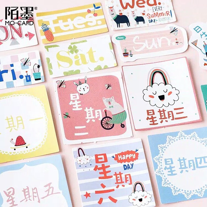 

MAOSTORE 45 Stiker Kertas Motif CUTE NUMBER DAY SCRAPBOOK VINTAGE SK37