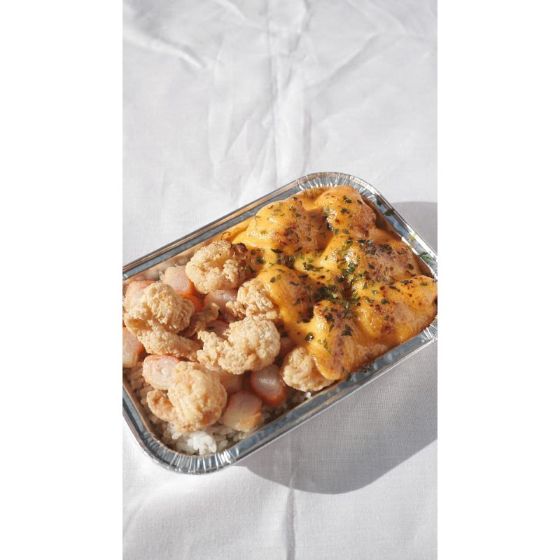 

Crispy shrimp kani mentai rice