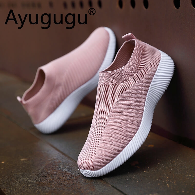  Sepatu  Slip On Wanita Model Casual  Motif Garis Ukuran  