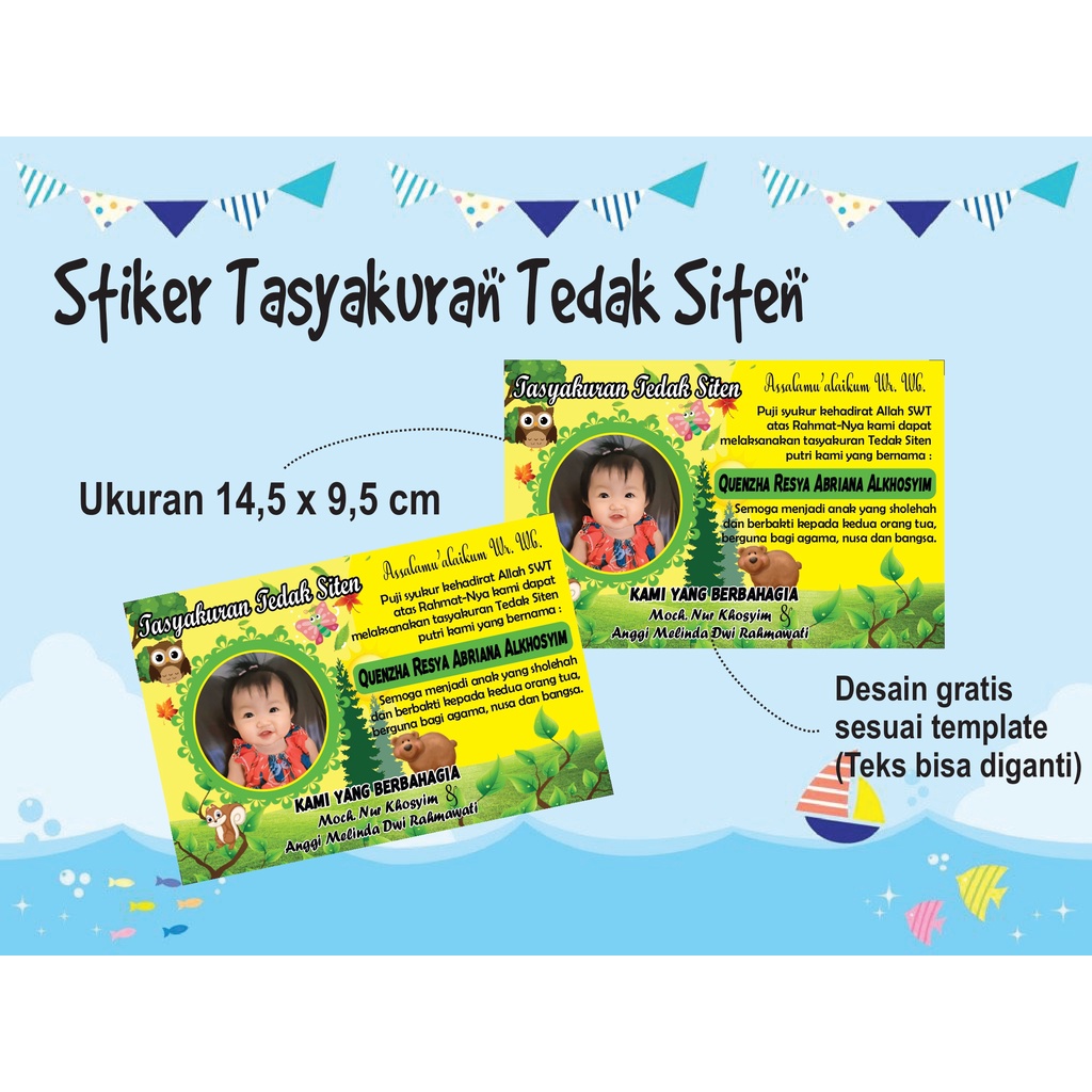 

Stiker Dundunan Stiker Tasyakuran Tedak Siten 7 bulanan