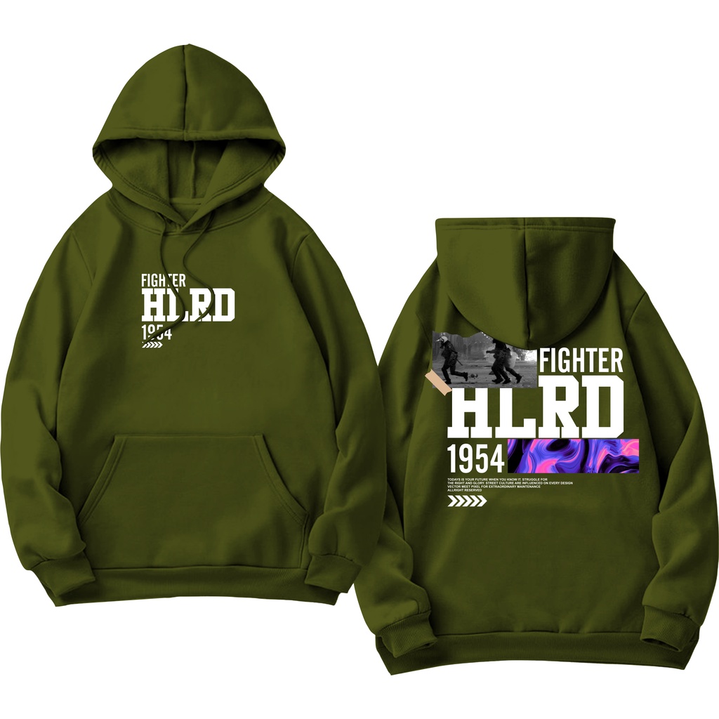 Holyrider Jumper Hoodie Fighter 1954 II Sweater Hoodie HLRD Sablon DTF Fleece Cotton M-XXL (Pria &amp; Wanita) Free stiker&amp;Gantungan Kunci