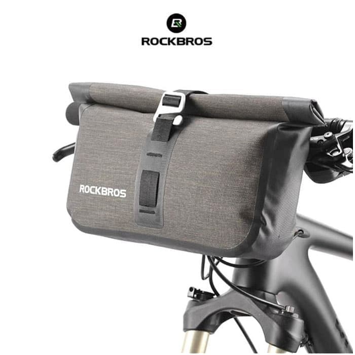 Rockbros AS016 Waterproof Handlebar Bag Tas Stang Black Grey