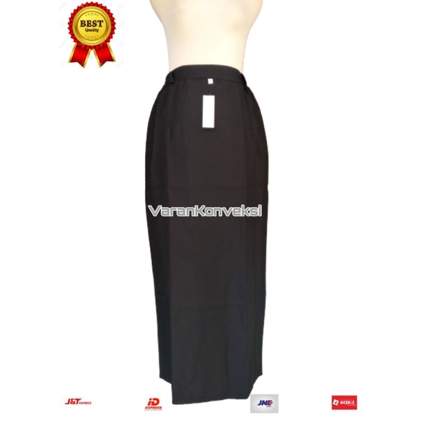 Rok hitam span guru PNS belah belakang Bahan Fartamil/Rapilo