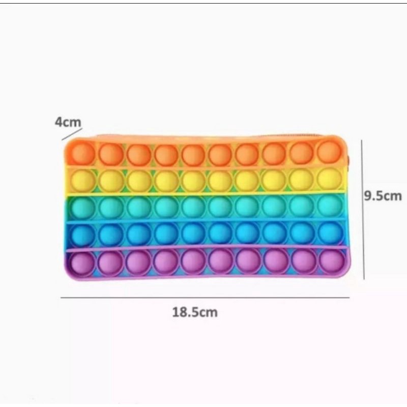 

Kotak Pensil Pop It / Tempat Pensil Rainbow Pop It