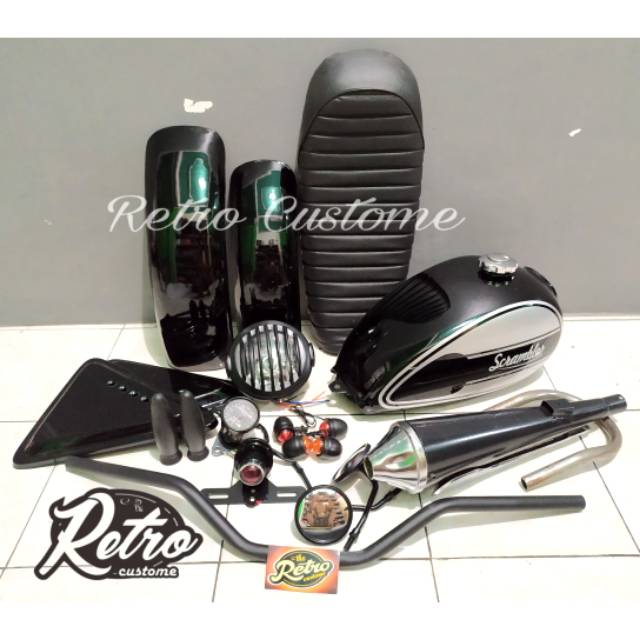 Sepaket bodyset custom japstyle set aksesorisnya pnp GL MEGAPRO TIGER CB GL100 GLPRO byson thunder b