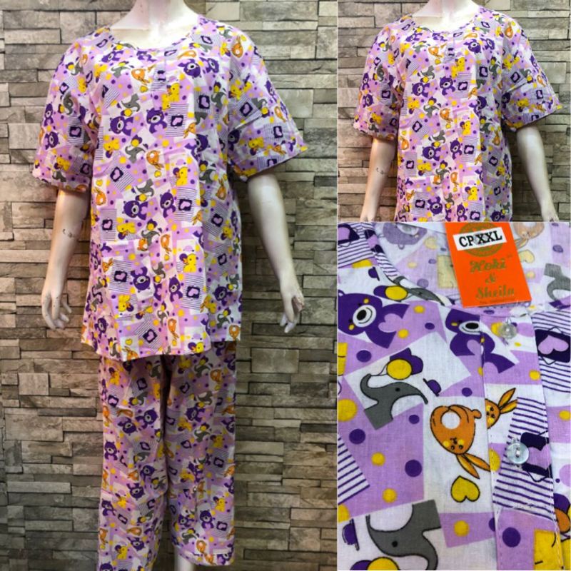 JUMBO HOKI SHEILA CP KATUN PIAMA | BAJU TIDUR MURAH-19
