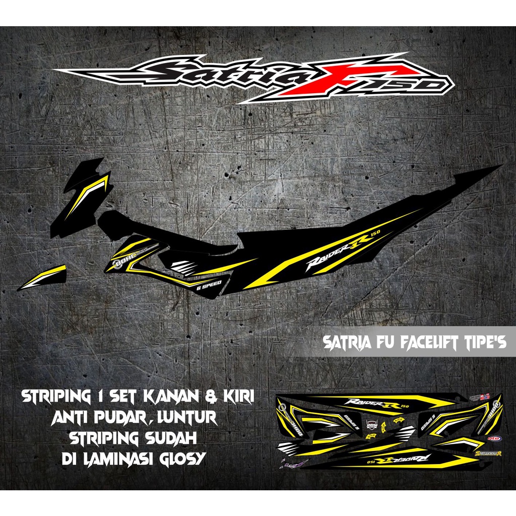 STRIPING STICKER VARIASI FU FACELIFT TIPE ES SIMPEL KEREN