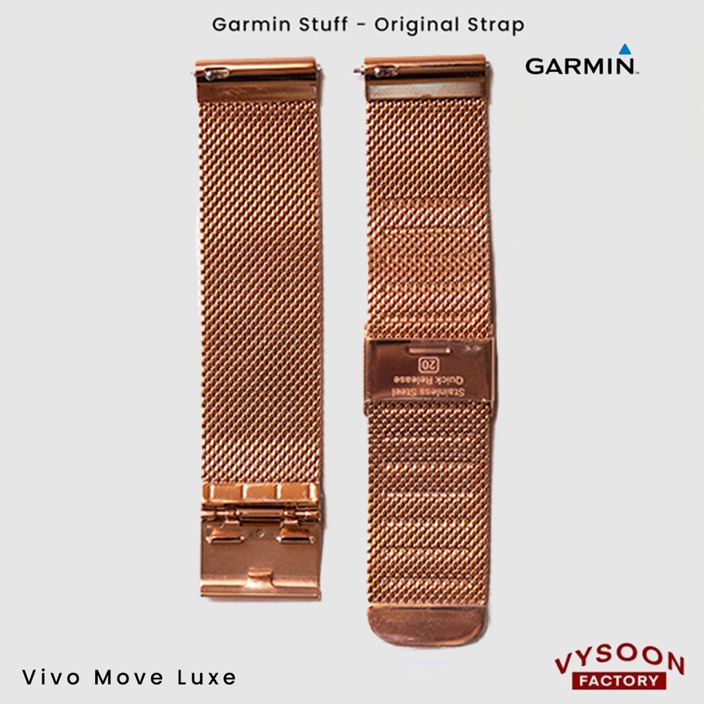 Strap Stainless Smartwatch Garmin Vivo Move Luxe Original - Rosegold