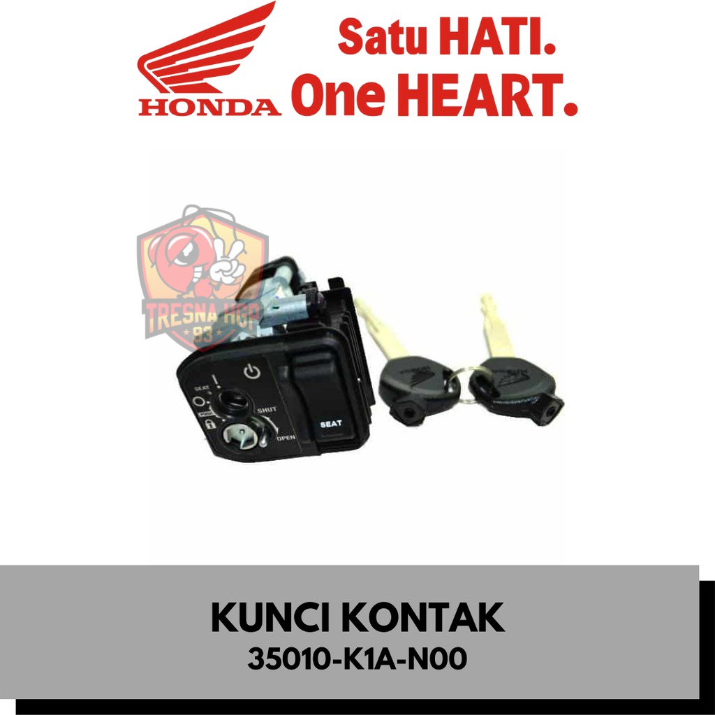 35010-K1A-N00 KUNCI KONTA BEAT ESP LED K1A ORIGINAL | KEYSET ASSY 35010K1AN00