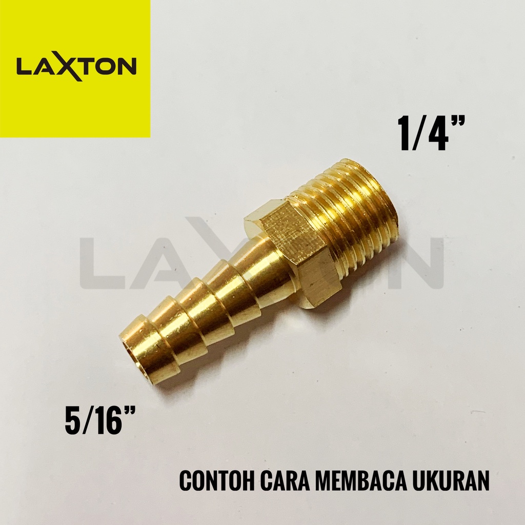 NEPEL SELANG KUNINGAN MADE IN TAIWAN DRAT 1/4 INCH 6MM