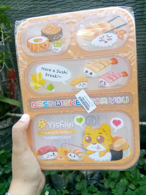 Lunch Box Yooyee 590 Sekat 5  Bpa Free