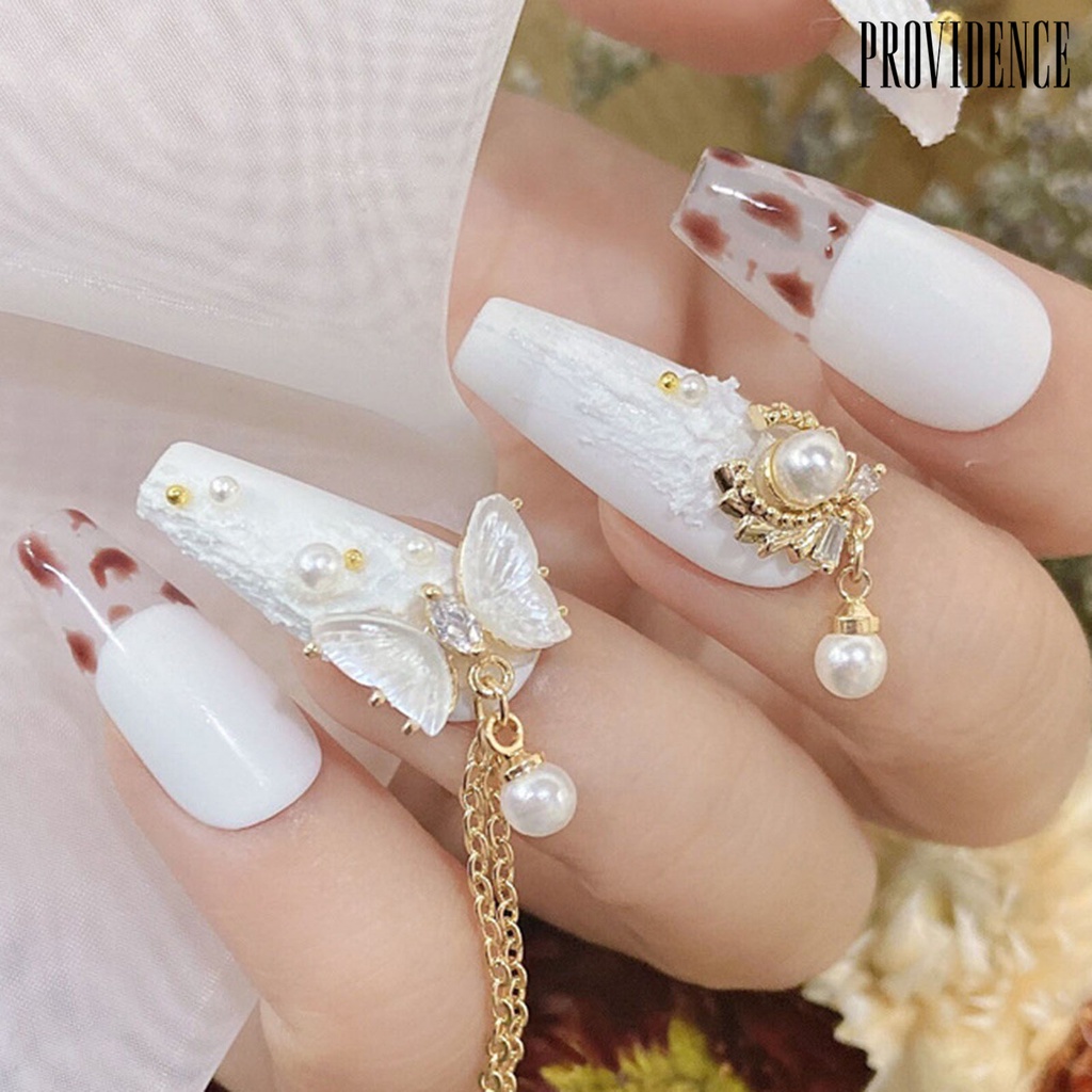 Providence Berlian Imitasi Bentuk Kupu-Kupu Untuk Dekorasi Nail Art Diy