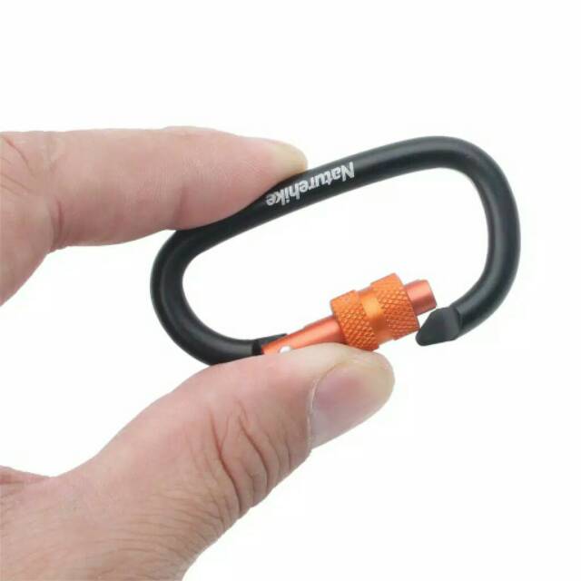 Carabiner Naturehike D-Shaped with lock 6cm type-D aluminium alloy aluminum