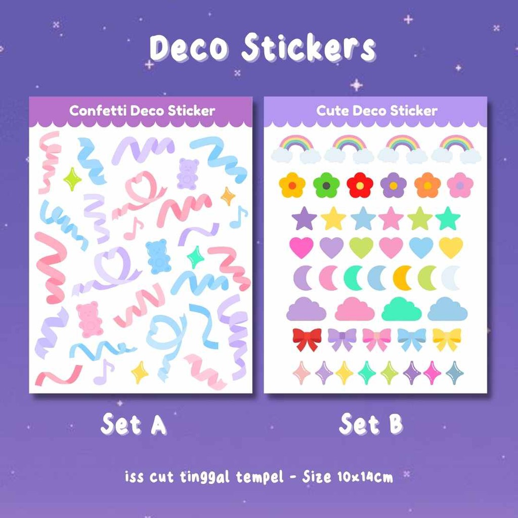 

Sticker Deco Set Polcos Journal Bujo Diary Cute Aesthetic