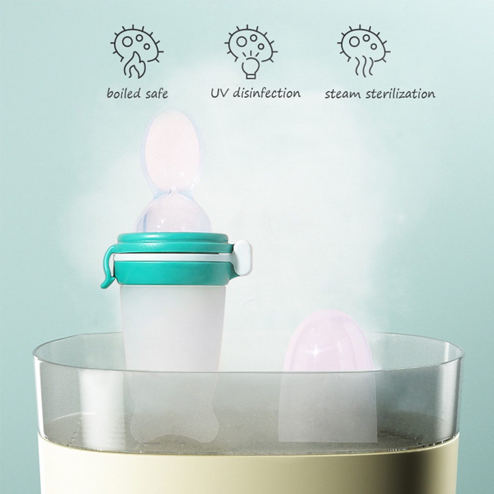 Kinbata 3 in 1 Botol Dot Silicone Sendok Makan Bayi / Sendok Makan Botol Dot SIlikon Praktis BPA FREE