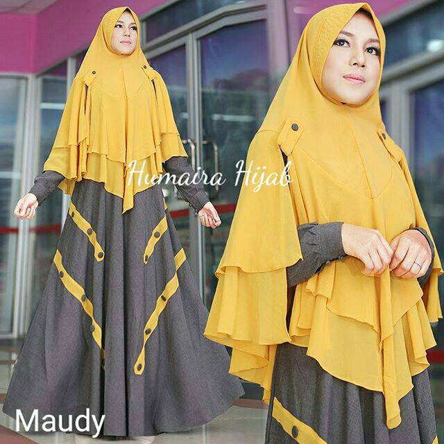 Maudy dress (ready gamis only) ori brand humaira ya