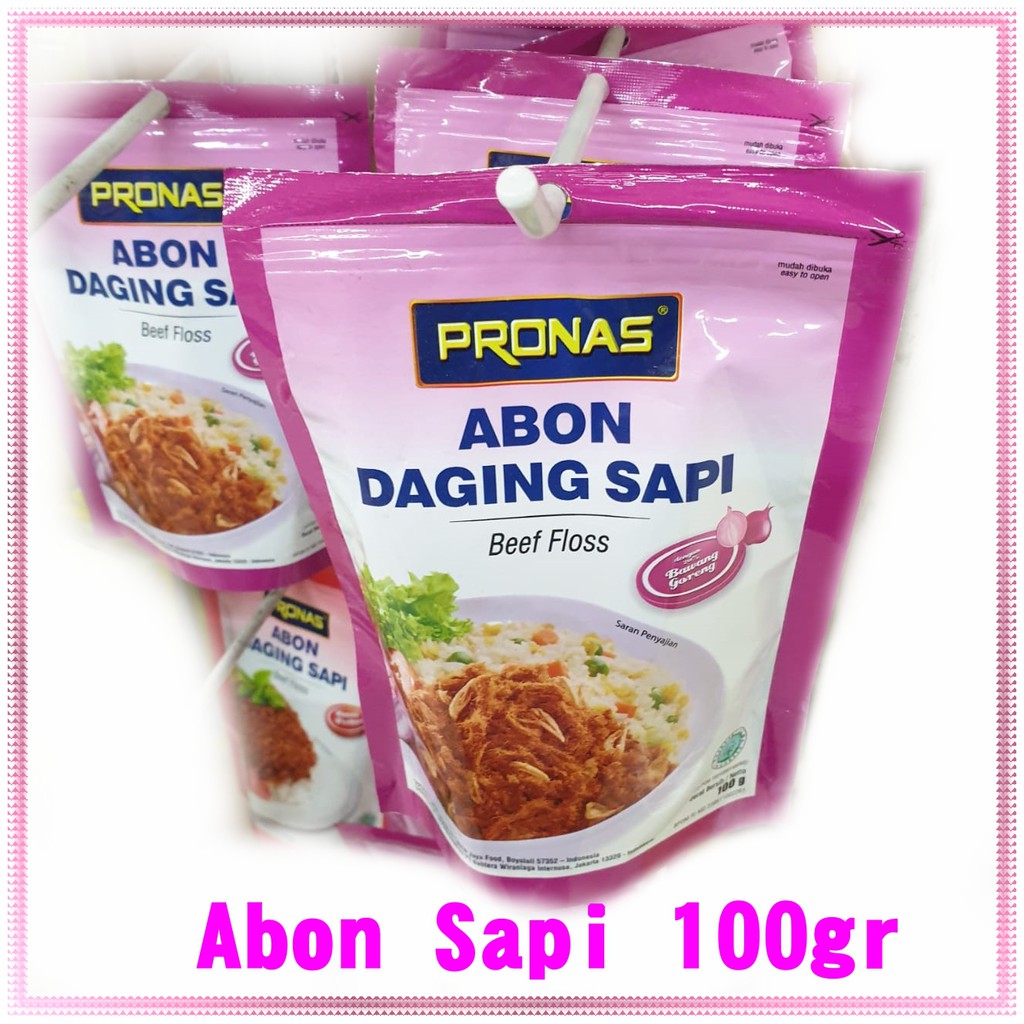 

abon sapi PRONAS 100 gr makanan isntan olahan daging sapi aseli ABON PRONAS