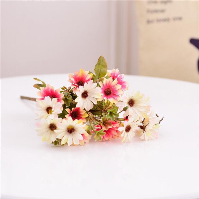 COD BUNGA MATAHARI  BUNGA TANGKAI PLASTIK BUNGA ARTIFISIAL BUNGA PAJANGAN BUNGA HIASAN BT9022-PUTIH PINK