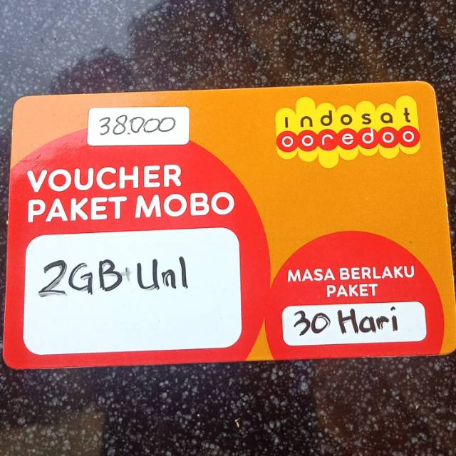 Vocher Indosat 2gb unlimited