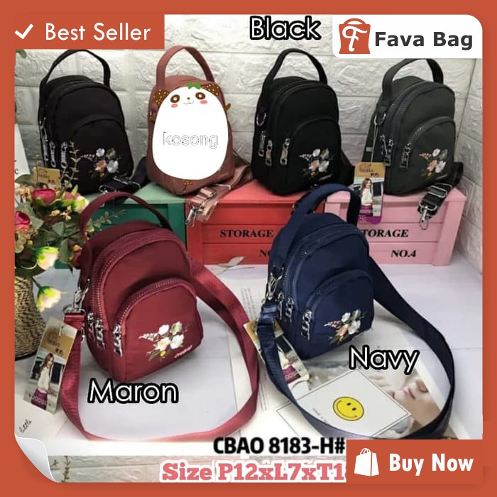 Tas Tas Import Tas Wanita Cewek Tas Selempang Tas Selempang Wanita Import Chibao Bordir Bunga 3Ruang