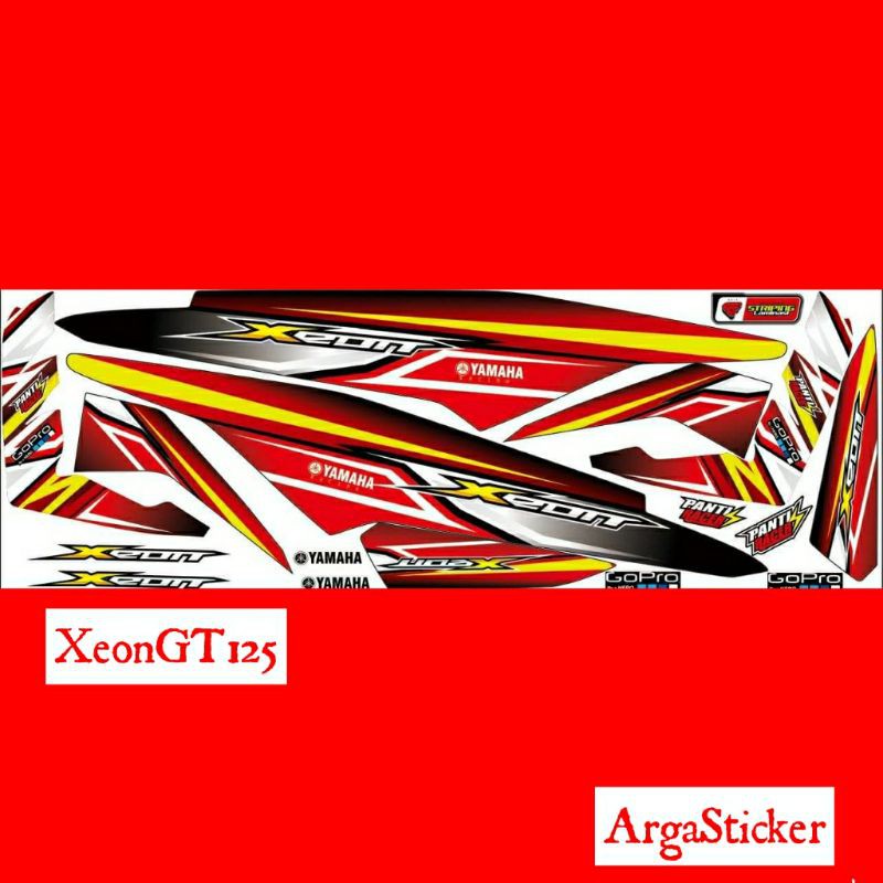Stiker Xeon Gt 125 Striping Xeon Variasi Sticker Motor