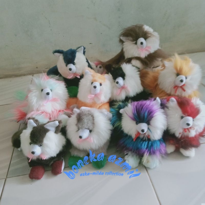 Boneka kucing bulu size s uk 30 cm