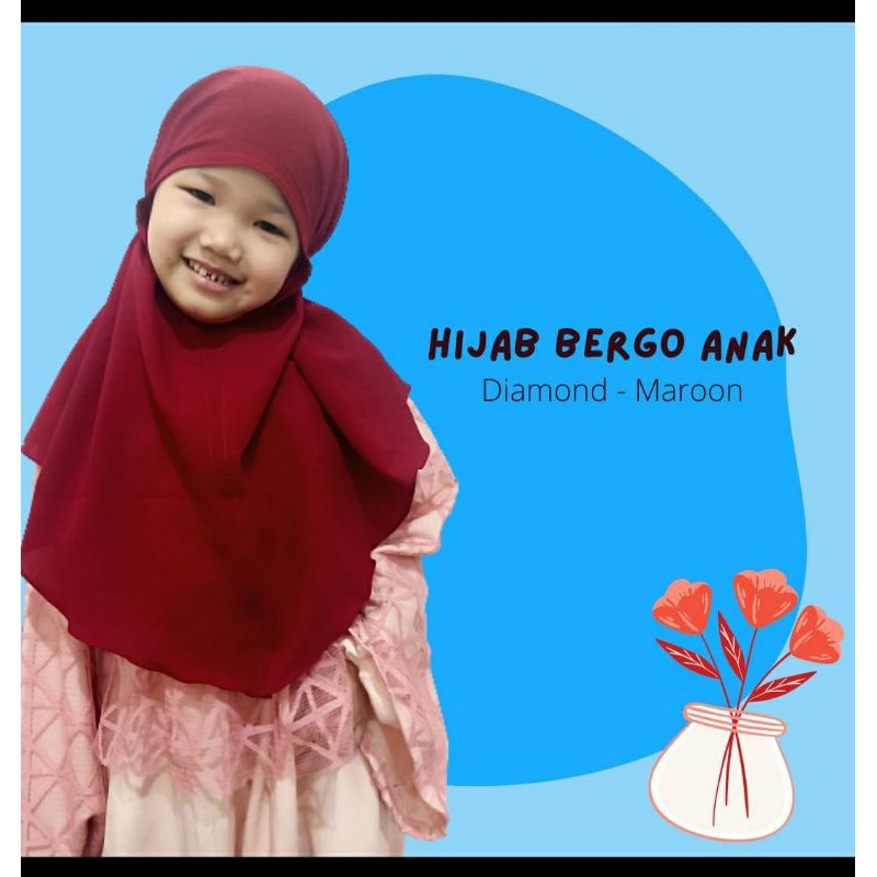 Bergo Anak | Jilbab Bergo Anak | Kerudung Bergo Anak | Jilbab Anak