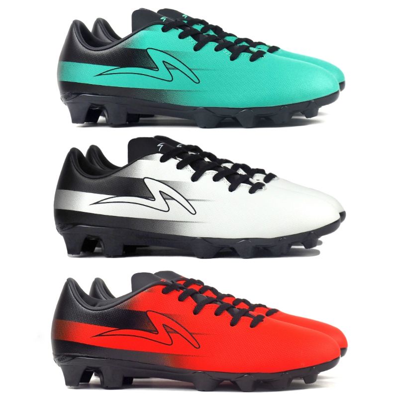Sepatu Bola Specs AZURA FG - Black Mantis White Bright Red Original