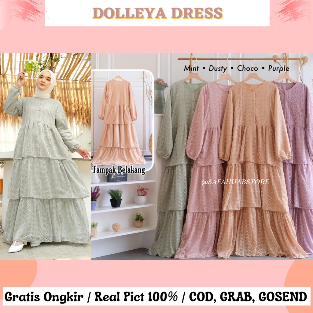 DOLLEYA DRESS / DRESS PESTA / DRESS KONDANGAN / SERAGAMAN / BUSUI