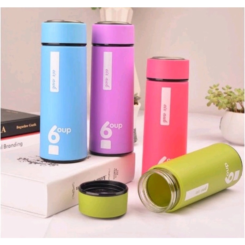 Botol Minum KACA Six Oup 450ml / Beling cover plastik 6oup Glass Bottle KUALITAS TERBAIK