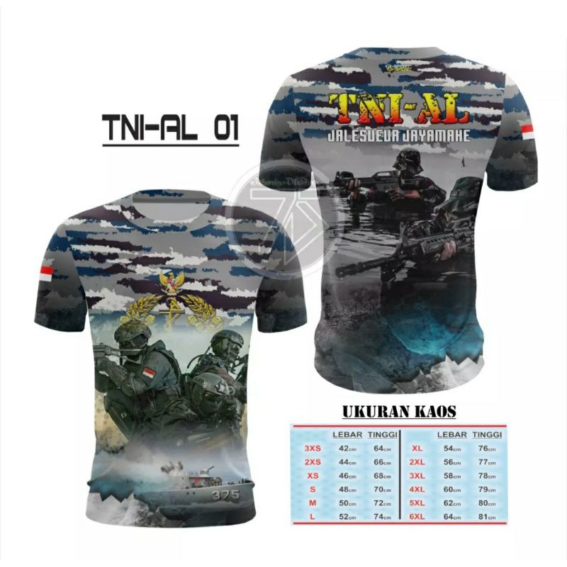 TERBARU BAJU JERSEY TNI AL FULL PRINTING/COD