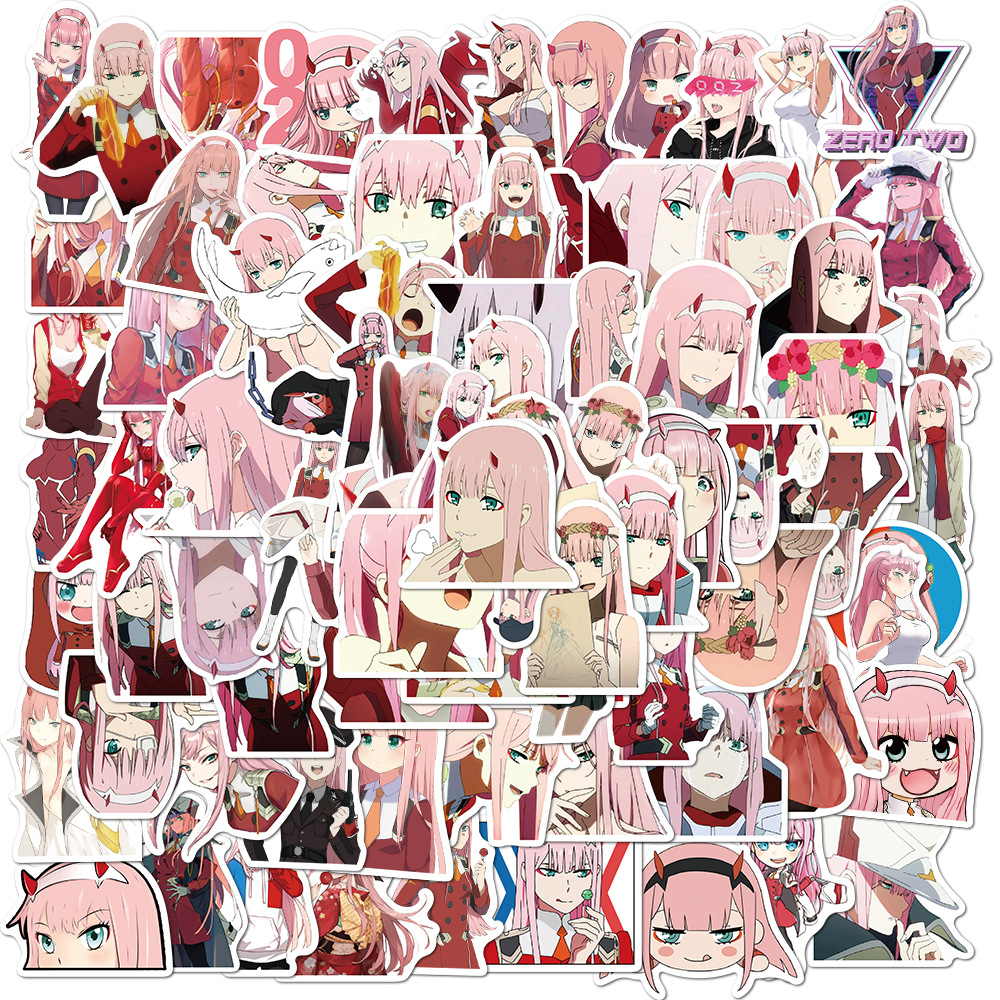 100 cards DARLING in the FRANXX anime national team graffiti stickers luggage waterproof stickers