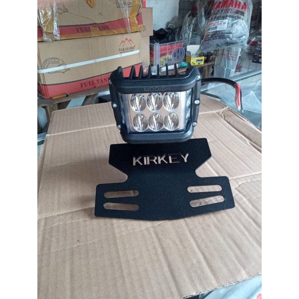 lampu led strobo dan breket rx king