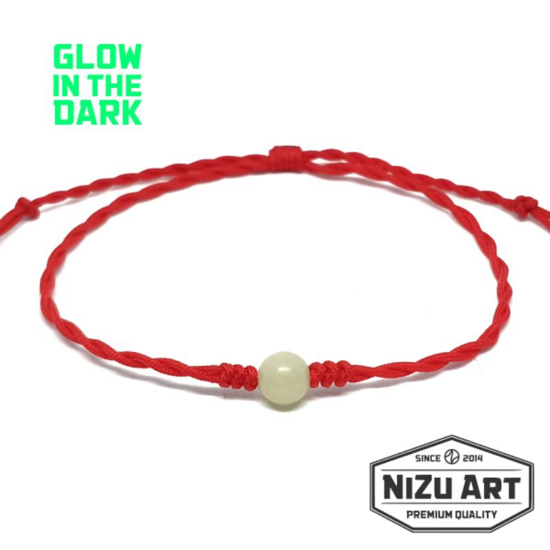 Gelang batu fosfor menyala dalam gelap tali etnik pria wanita Couple Glow in the dark