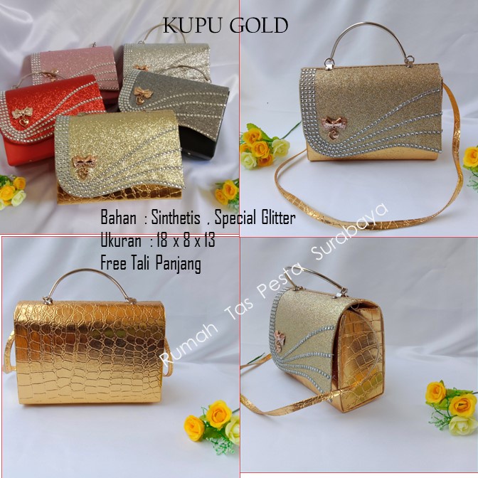 TAS PESTA KUPU MODEL CLUCTH DAN SELEMPANG TERKESAN MEWAH DAN ELEGAN READY